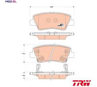 TRW Brake Pad Set GDB3494 – Acoustic Wear Warning – Mercedes, Hyundai, Kia, Sprinter