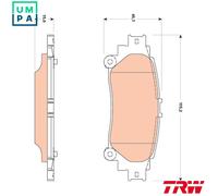 TRW GDB3497 Brake pad set