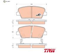 TRW GDB3499 Brake pad set