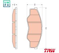 TRW GDB3500 Brake pad set