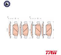 TRW GDB3503 Brake pad set