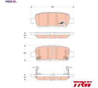 Brake pads GDB3507 TRW for NISSAN INFINITI RENAULT