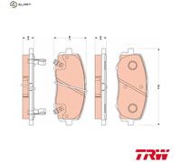 NEW DISC BRAKE PADS SET FOR HYUNDAI I20 PB PBT G4LA TRW 58101-1JA60 T1907