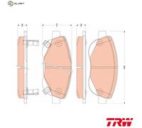TRW GDB3511 Brake pad set