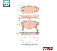 TRW GDB3518 Brake pad set