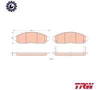 BRAKE PAD SET DISC BRAKE GDB3520 FOR NISSAN MR20DD 2.0L 4cyl SERENA