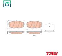 TRW GDB3523 Brake pad set