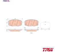 BRAKE PAD SET DISC BRAKE GDB3523 FOR KIA FORTE/II/CERATO/GEO/KOUP K3 FORTE5 1.6L