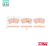 TRW Brake Pad Set GDB3524 - Disc Brake for Toyota Land Cruiser 200, Sequoia, Lexus (4.7 2007–2014)