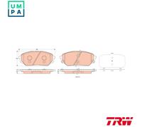 BRAKE PAD SET DISC BRAKE GDB3527 FOR HYUNDAI G6DA 3.8L D6EA 3.0L 6cyl VERACRUZ