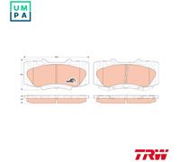 TRW Brake Pads GDB3528 for Toyota Hilux Vigo VII & Hilux VIII Pickup
