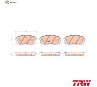 TRW GDB3530 Brake pad set