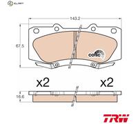 TRW Disc Brake Pad Set GDB3534 - Fits Toyota Hilux VII Pickup N1 N2 N3 2KD FTV