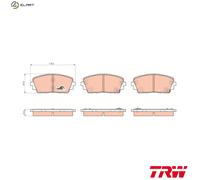 TRW Brake pad set GDB3535 ATEC with acoustic wear warning with accessories KIA: Picanto II