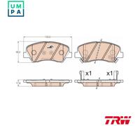 TRW Brake Pads GDB3548 – Front Disc Brake Set of 4 for Kia & Hyundai