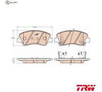 TRW Brake Pads GDB3548 – Front Disc Brake Set of 4 for Kia & Hyundai