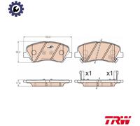 BRAKE PAD SET DISC BRAKE GDB3548 FOR HYUNDAI ACCENT/SOLARIS/IV/i25 FLUIDIC 1.6L