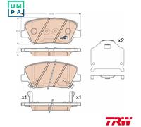 BRAKE PAD SET DISC BRAKE GDB3549 FOR HYUNDAI FLUIDIC/ELANTRA VELOSTER AVANTE i30