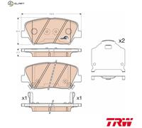 TRW Brake Pad Set GDB3549 - For Hyundai i30 2012-2013 1.4 CRDi Front