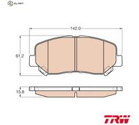 TRW Brake Pad Set GDB3562 Disc Brake Fits Mazda CX-5