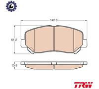 TRW Brake Pad Set GDB3562 Disc Brake Fits Mazda CX-5