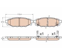BRAKE PAD SET, DISC BRAKE GDB3568