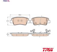 TRW GDB3569 Brake pad set