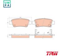 TRW GDB3576 Brake pad set