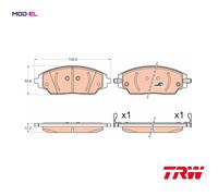 TRW GDB3579 Brake pad set