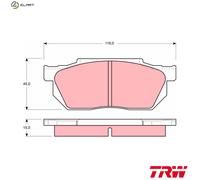 TRW GDB358 Brake pad set