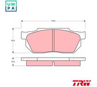 TRW GDB358 Brake pad set