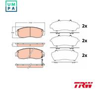 TRW Disc Brake Pad Set GDB3581 for Honda Civic VIII, Ballade, CR-V