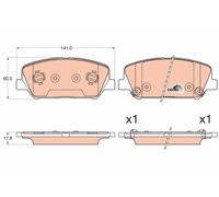 BRAKE PAD SET, DISC BRAKE GDB3582