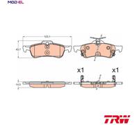 Brake pads GDB3588 TRW for HONDA CIVIC IX CIVIC IX Tourer