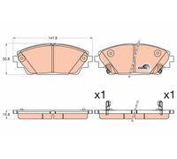 BRAKE PAD SET, DISC BRAKE GDB3592