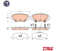 TRW Brake Pads GDB3593 for Mazda 3 Saloon