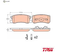 TRW GDB3595 Brake pad set