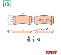 TRW GDB3595 Brake pad set