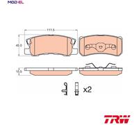 TRW GDB3595 Brake pad set