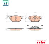 TRW GDB3600 Brake pad set