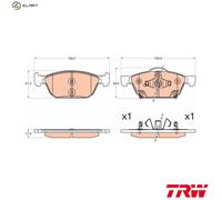 TRW GDB3600 Brake pad set