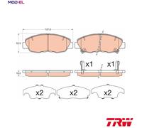 BRAKE PAD SET DISC BRAKE GDB3609 FOR HONDA R18Z4/R18Z1 1.8L 4cyl CIVIC IX