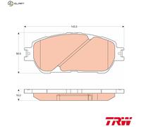 Brake pads GDB3610 TRW for LEXUS ES