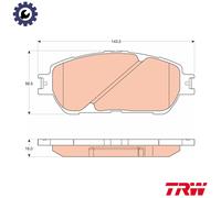 BRAKE PAD SET DISC BRAKE GDB3610 FOR LEXUS 1MZ-FE 3.0L 3MZ-FE 3.3L 6cyl ES