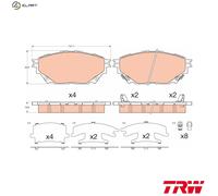 TRW GDB3611 Brake pad set