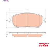 TRW GDB3612 Brake pad set