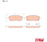 TRW GDB3613 Brake pad set