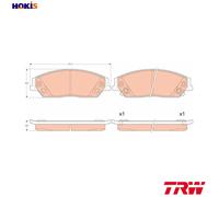 TRW GDB3614 Brake pad set