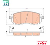 TRW Brake Pads GDB3616 - Fits Nissan Cube, Tiida (Hatch/Saloon), Juke