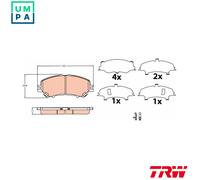TRW Brake Pad Set GDB3622 – Disc Brake for Nissan Qashqai II SUV (J11) 1.3 2018-